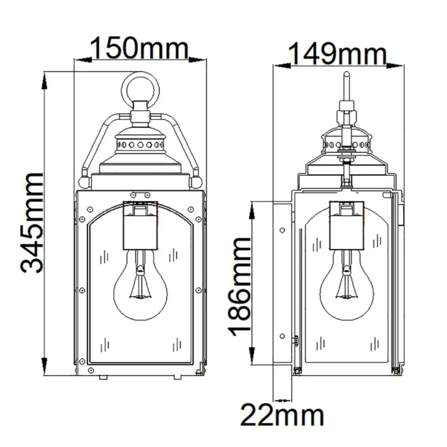 Sklep Kaja Wyszukany kinkiet zewnętrzny FE-RANDHURST-S-CO z serii RANDHURST