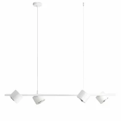 Store Żyrandol biały z ruchomymi oczkami GU10 1046L BOT | Kaja Oświetlenie Żyrandole Nowoczesne