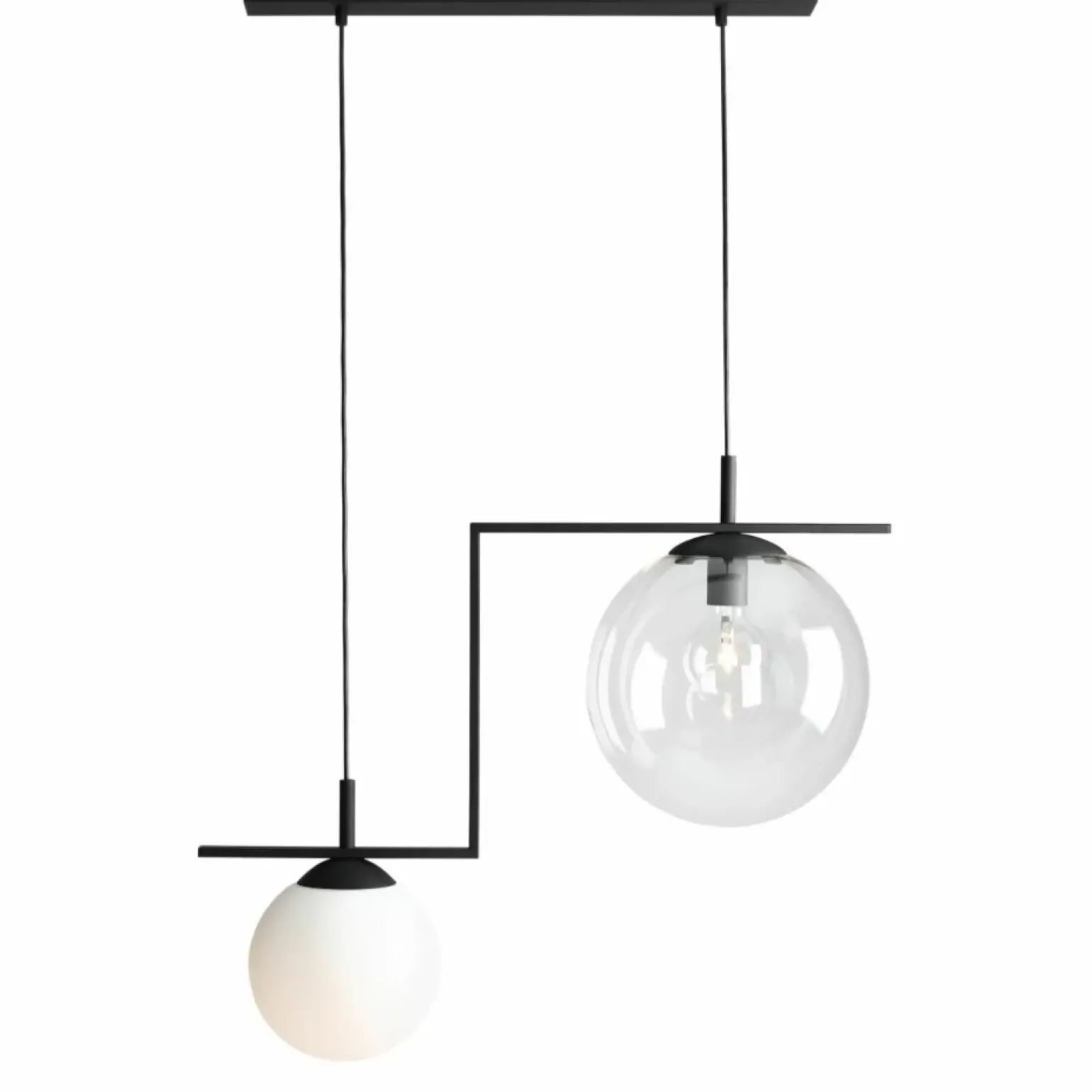 Store Żyrandol czarny na duży gwint do salonu 1038H1 ZAC | Kaja Oświetlenie Żyrandole Nowoczesne