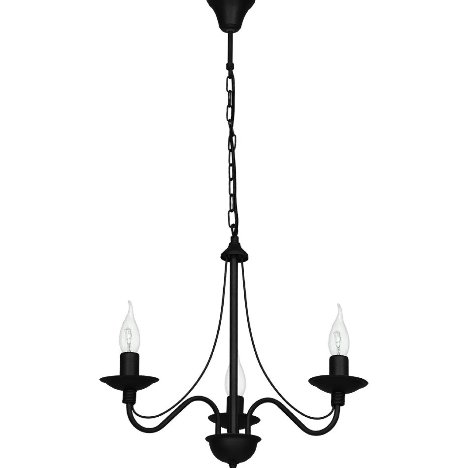 Sklep Kaja Żyrandol czarny potrójny świecznik 397E/1 3-PŁ RÓŻA | Kaja Oświetlenie