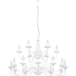 Sklep Kaja Żyrandol dwupoziomowy świecznik biały 397S 18-PŁ RÓŻA | Kaja