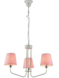 Store Żyrandol dziewczęcy różowe abażury LEDEA 50203097 YORK | Kaja Żyrandole Nowoczesne