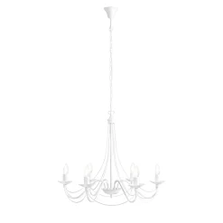 Sklep Kaja Żyrandol elegancki biały świecznik do salonu 397K RÓŻA | Kaja