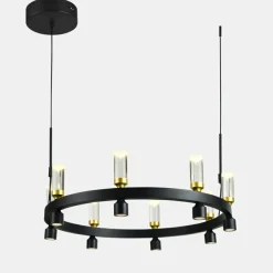 Store Żyrandol industrialny ⌀61,8cm PND-83812-16 ALMELO | Kaja Oświetlenie Żyrandole Nowoczesne