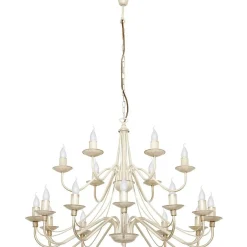 Sklep Kaja Żyrandol kremowy duży świecznik 397S9 18-PŁ RÓŻA | Kaja Oświetlenie