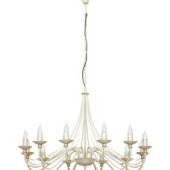 Sklep Kaja Żyrandol kremowy świecznik do salonu 397R9 12-PŁ RÓŻA | Kaja