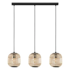 Cheap Żyrandol na listwie, plecione abażury 43217 BORDESLEY | Kaja Żyrandole Nowoczesne