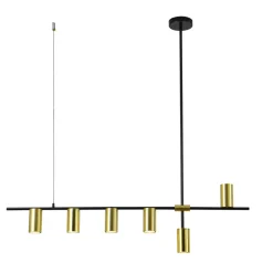 Discount Żyrandol nad stół w jadalni LP-074/6PL BK/GD ARIZONA | Kaja Żyrandole Nowoczesne