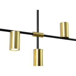 Discount Żyrandol nad stół w jadalni LP-074/6PL BK/GD ARIZONA | Kaja Żyrandole Nowoczesne