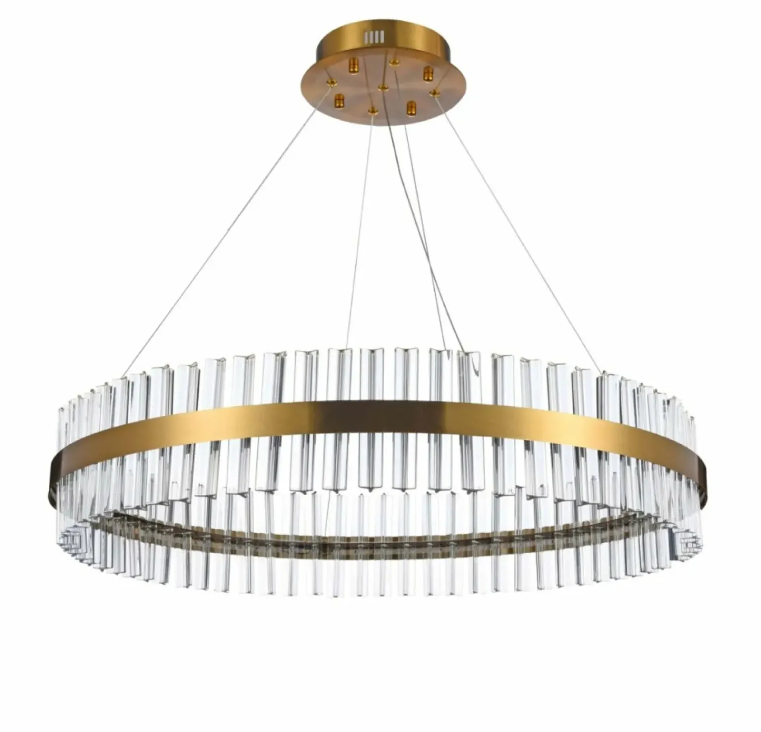 Sale Żyrandol w kolorze mosiądzu z kryształkami AZ5262 FRANCESCA | Kaja Żyrandole Nowoczesne