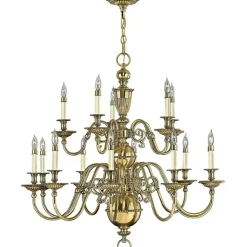 Sklep Kaja Żyrandol w kolorze złota, do salonu HK-CAMBRIDGE15 z serii CAMBRIDGE