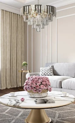 Store Żyrandol w kolorze złota, do salonu K-8175 | Kaja Oświetlenie Żyrandole Nowoczesne