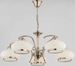 Sklep Kaja Żyrandol w matowym złocie, z ozdobnymi kloszami AL 28305 | Kaja