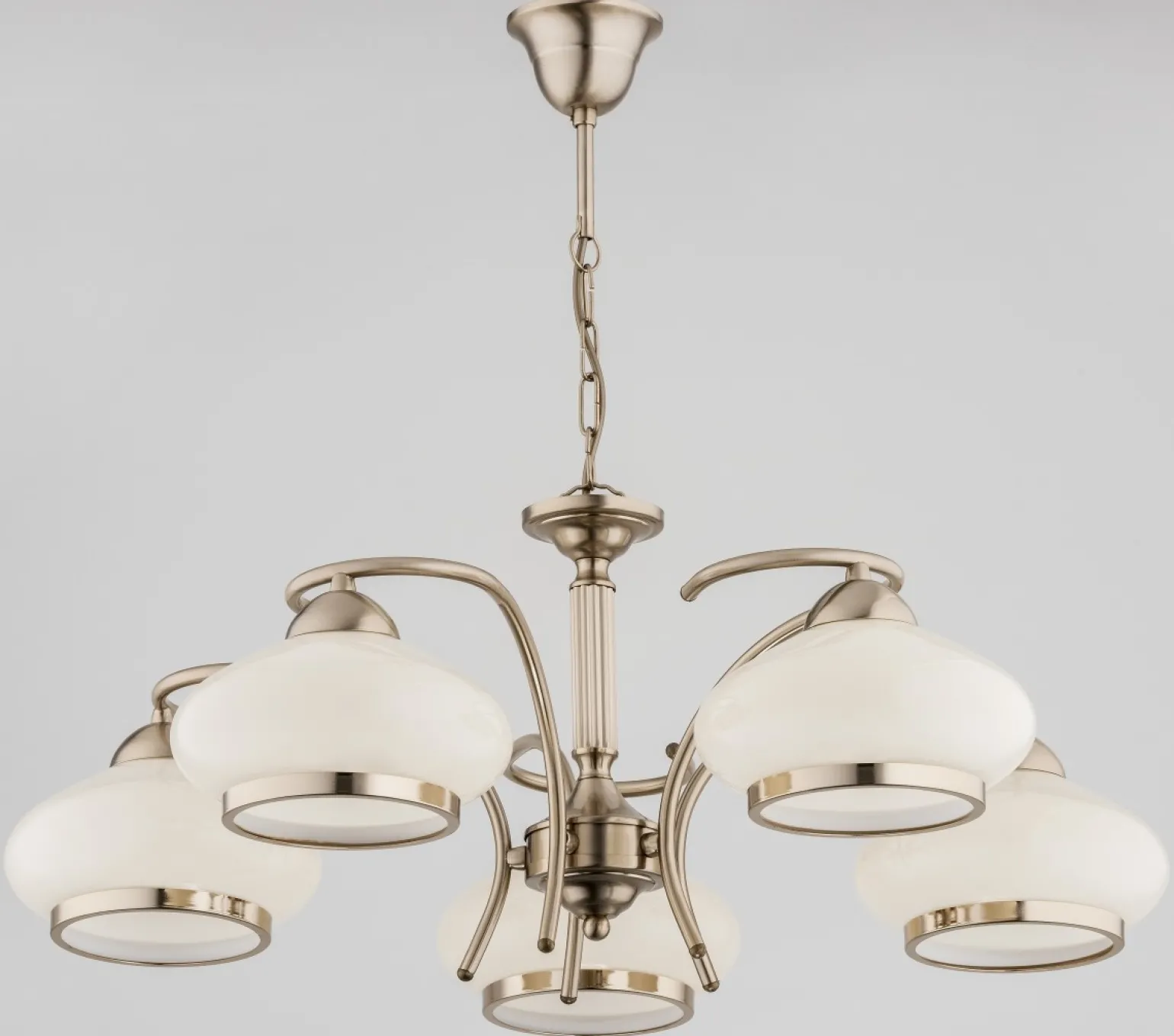 Sklep Kaja Żyrandol w matowym złocie, z ozdobnymi kloszami AL 28305 | Kaja