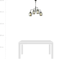 Best Sale Żyrandol w stylu loftowym, do salonu 1163/4 LUKKA | Kaja Oświetlenie Żyrandole Nowoczesne