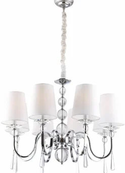 Sklep Kaja Żyrandol z abażurami i kryształkami MX P0110 CHARLOTTE | Kaja