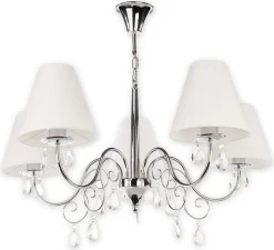 Sklep Kaja Żyrandol z abażurami i kryształkami O1965 CH BIA VELIO | Kaja