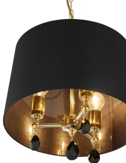 Sklep Kaja Żyrandol z abażurem i kryształkami JUP 1793 EGIDA | Kaja Oświetlenie