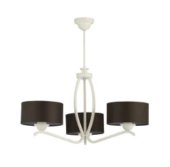 Sklep Kaja Żyrandol z brązowymi abażurami JUP 1191 KASZMIR | Kaja Oświetlenie