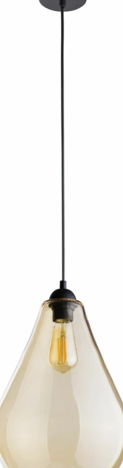 Sale Żyrandol z bursztynowym kloszem TK 4322 FUENTE | Kaja Oświetlenie Żyrandole Nowoczesne