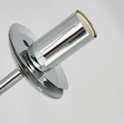 Store Żyrandol z chromowanym, okrągłym kloszem LP-2844/1P S CH z serii PALLA Żyrandole Nowoczesne