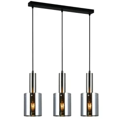 Best Sale Żyrandol z ciemnymi kloszami PND-5581-3-SC+SG SARDO | Kaja Oświetlenie Żyrandole Nowoczesne