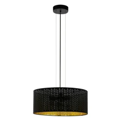 Fashion Żyrandol z czarno-złotym abażurem 98313 VARILLAS | Kaja Oświetlenie Żyrandole Nowoczesne