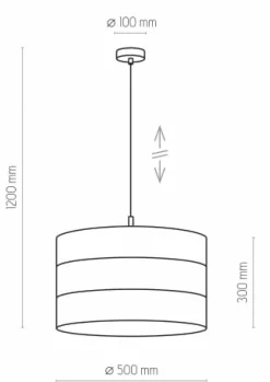 Cheap Żyrandol z czarno-złotym abażurem TK 3211 TAGO BLACK | Kaja Żyrandole Nowoczesne