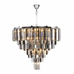 Clearance Żyrandol z kaskadą ciemnych kryształów 17701/20 VERSAILLES | Kaja Żyrandole Nowoczesne