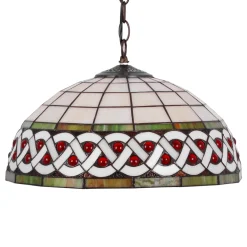 Sklep Kaja Żyrandol z kloszem z masy perłowej K-P162208 TIFANY | Kaja Oświetlenie