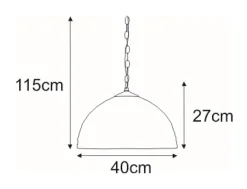 Sklep Kaja Żyrandol z kloszem z masy perłowej K-P162208 TIFANY | Kaja Oświetlenie