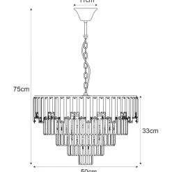 Online Żyrandol z kryształami, w m kolorze K-8177 | Kaja Oświetlenie Żyrandole Nowoczesne