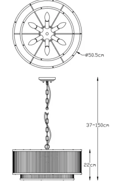 Clearance Żyrandol z kryształowymi kloszami P0528-06H-V6AC SERGIO | Kaja Żyrandole Nowoczesne