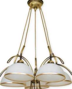 Sklep Kaja Żyrandol z mlecznymi kloszami, do salonu O1485 PAT FLEX | Kaja