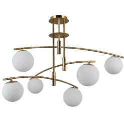 Best Żyrandol z mlecznymi kloszami PND-31322-6-HB SENAI | Kaja Oświetlenie Żyrandole Nowoczesne