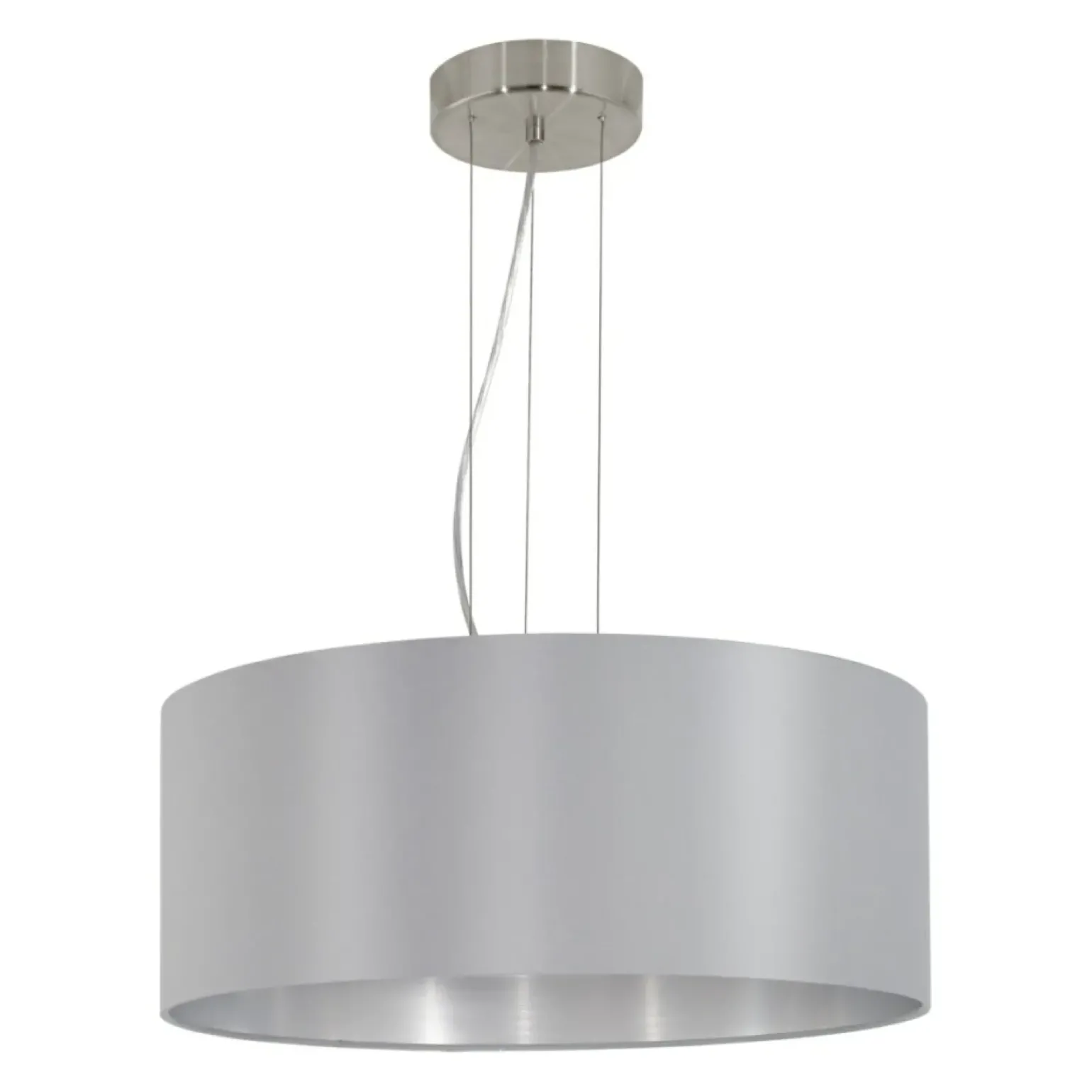 Cheap Żyrandol z szaro-srebrnym abażurem ⌀53cm 31606 MASERLO | Kaja Żyrandole Nowoczesne