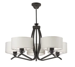 Sklep Kaja Żyrandol z szarymi abażurami JUP 1279 KASZMIR | Kaja Oświetlenie