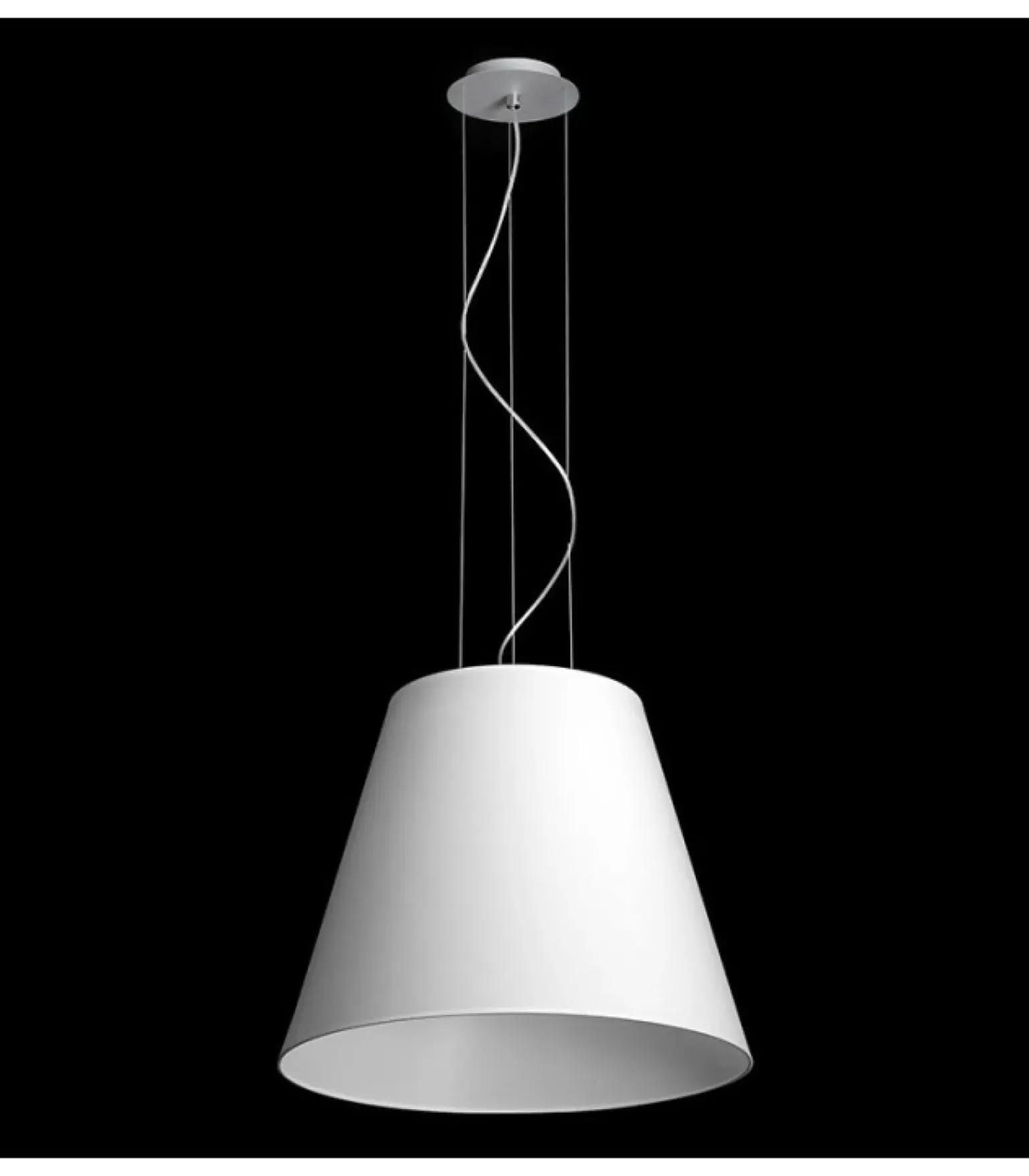 Store Żyrandol z szerokim abażurem ⌀70cm do salonu 67559 BELL | Kaja Żyrandole Nowoczesne