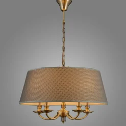 Best Żyrandol z szerokim abażurem PND-43272-5A ZANOBI | Kaja Oświetlenie Żyrandole Nowoczesne