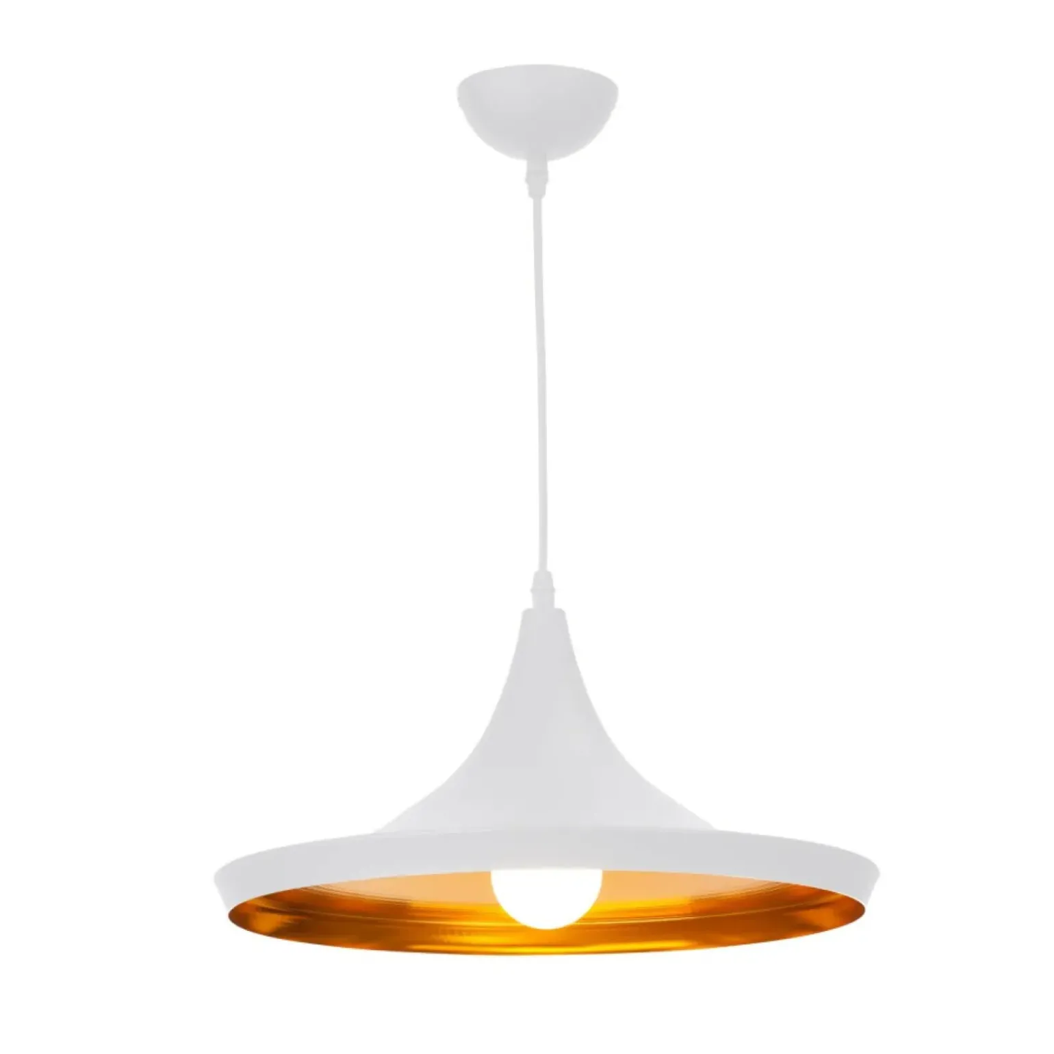 Online Żyrandol z szerokim kloszem LP-42012/1P BIAŁY SONA | Kaja Oświetlenie Żyrandole Nowoczesne