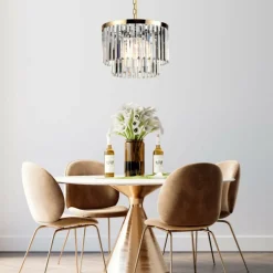 Hot Żyrandol z wiszącymi kryształami LP-2910/5P AGD VETRO | Kaja Żyrandole Nowoczesne