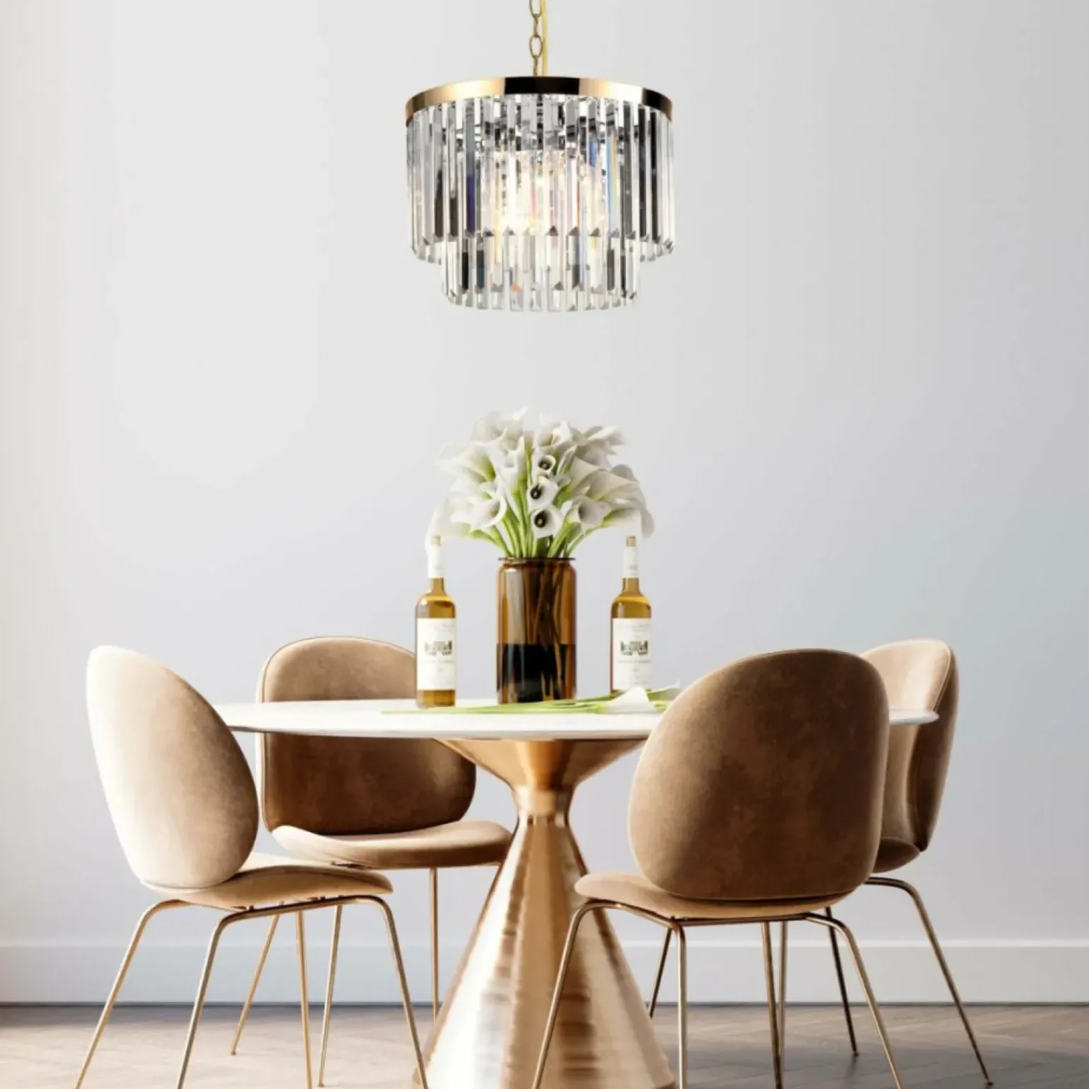 Hot Żyrandol z wiszącymi kryształami LP-2910/5P AGD VETRO | Kaja Żyrandole Nowoczesne