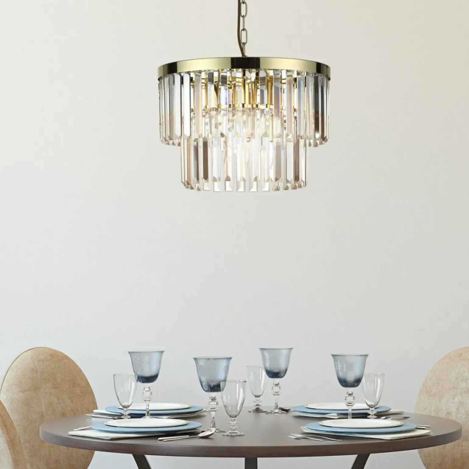 Hot Żyrandol z wiszącymi kryształami LP-2910/5P AGD VETRO | Kaja Żyrandole Nowoczesne