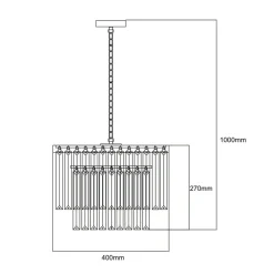 Hot Żyrandol z wiszącymi kryształami LP-2910/5P AGD VETRO | Kaja Żyrandole Nowoczesne