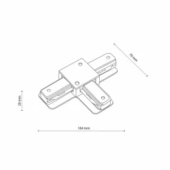 Sklep Kaja Złącze środkowe T do listwy 1-fazowej TK 3519 TRACER | Kaja
