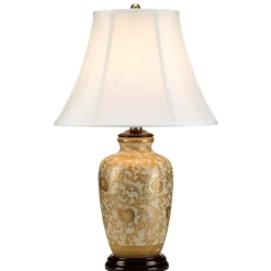 Sklep Kaja Zdobiona lampka nocna, złota GOLD-THISTLE-TL z serii GOLDTHISTLE