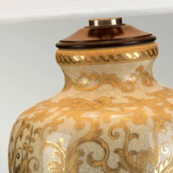 Sklep Kaja Zdobiona lampka nocna, złota GOLD-THISTLE-TL z serii GOLDTHISTLE