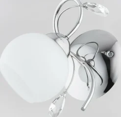 Sklep Kaja Zdobiony chromowany kinkiet z kryształkami AL 28520 | Kaja