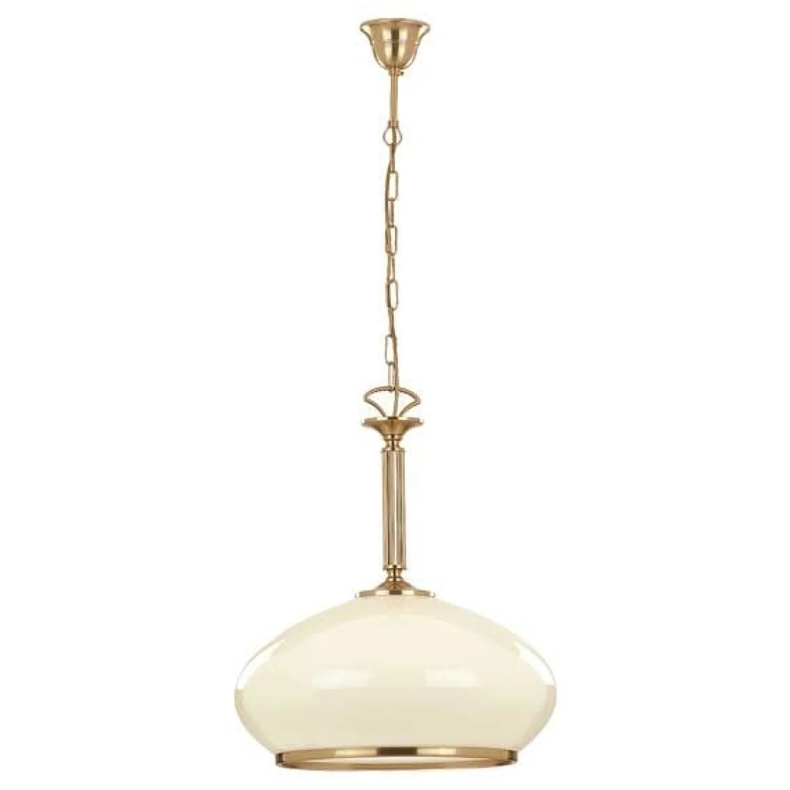 Sklep Kaja Zdobiony złoty zwis z beżowym szklanym kloszem AL 1321 | Kaja