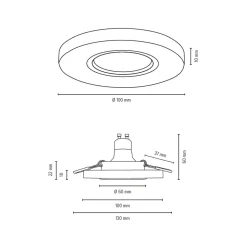 Sklep Kaja Zestaw 3 okrągłych, drewnianych oczek wpustowych 2511374 VITAR | Kaja